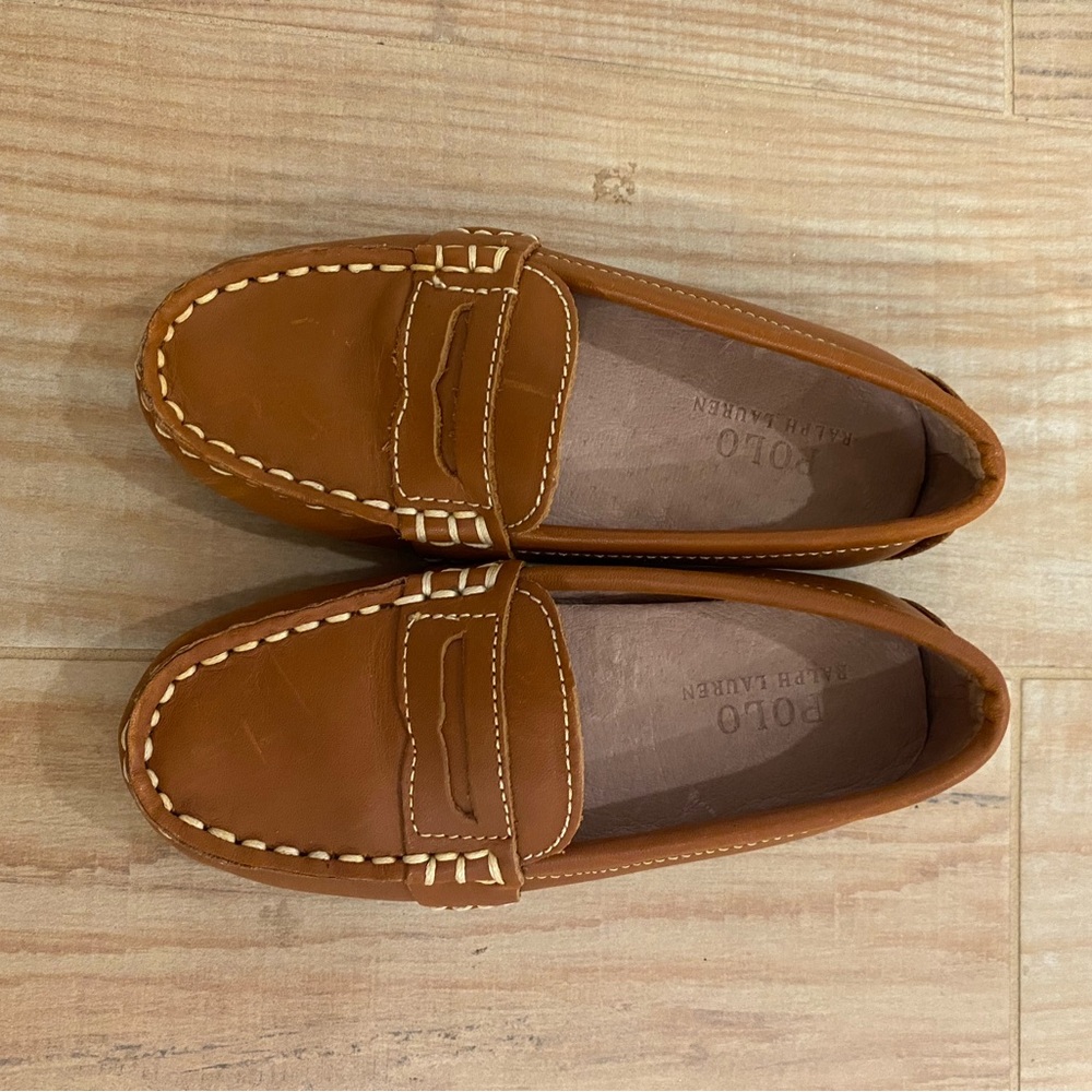 Polo by Ralph Lauren Boys Brown Leather Loafers